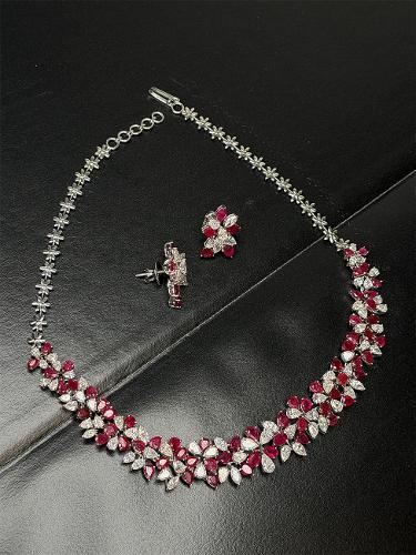 Eternal Empress Ruby Diamond Set | 14K White Gold Luxury